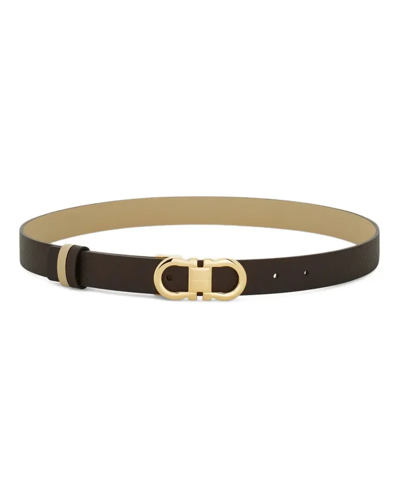 Ferragamo Gancini reversible leather belt - Braun Braun