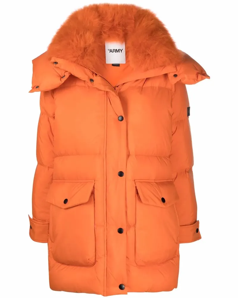Yves Salomon Parka mit Kapuze - Orange Orange