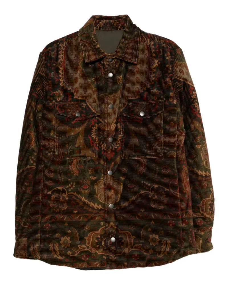Etro Cordjacke mit Paisley-Print - Braun Braun