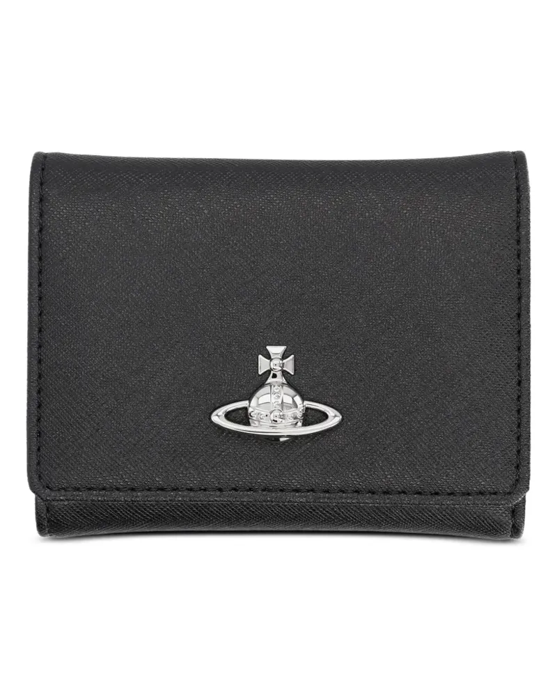 Vivienne Westwood Orb-plaque clasp wallet - Schwarz Schwarz