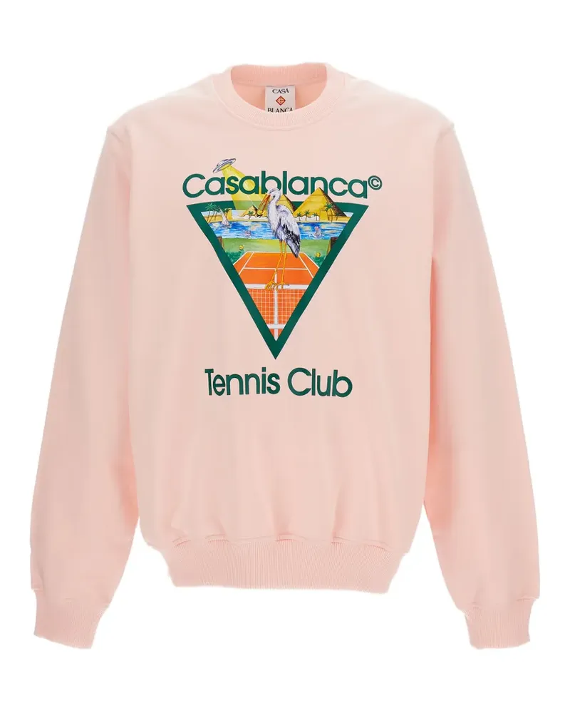 Casablanca Paris Tennis club Icon graphic-print sweater - Rosa Rosa