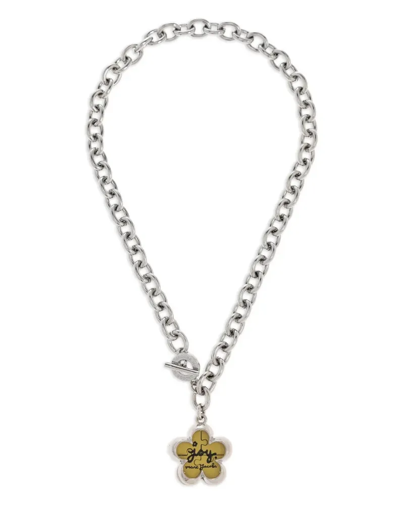 Marc Jacobs Halskette mit Blumenanhänger - Silber Silber