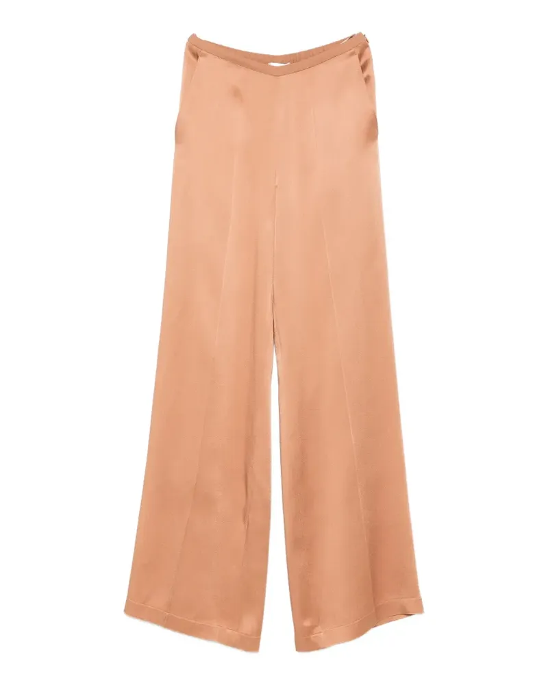 forte_forte Weite Hose aus Satin - Nude Nude