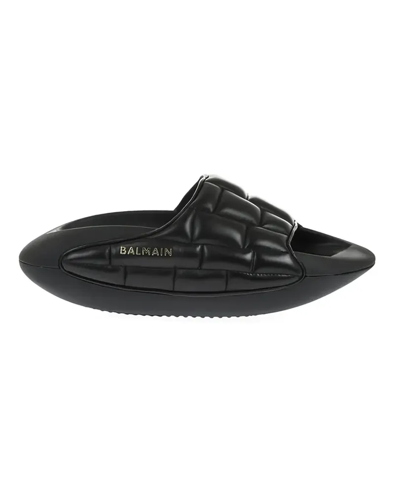 Balmain quilted leather sandals - Schwarz Schwarz