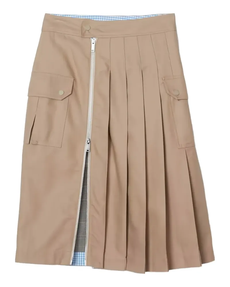 3.1 phillip lim Midirock mit Falten - Nude Nude