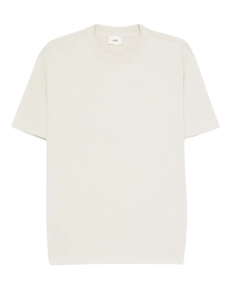 AUTRY T-Shirt mit Logo-Stickerei - Nude Nude