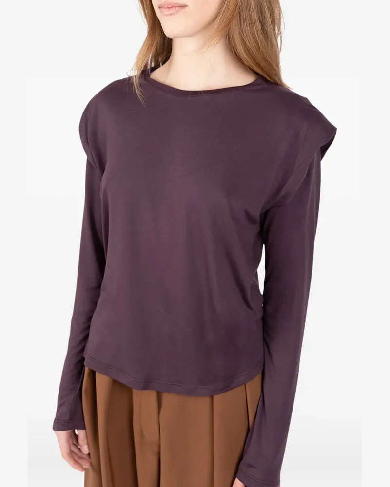 Société Anonyme T-Shirt mit aufgestickten Nummern - Violett Violett