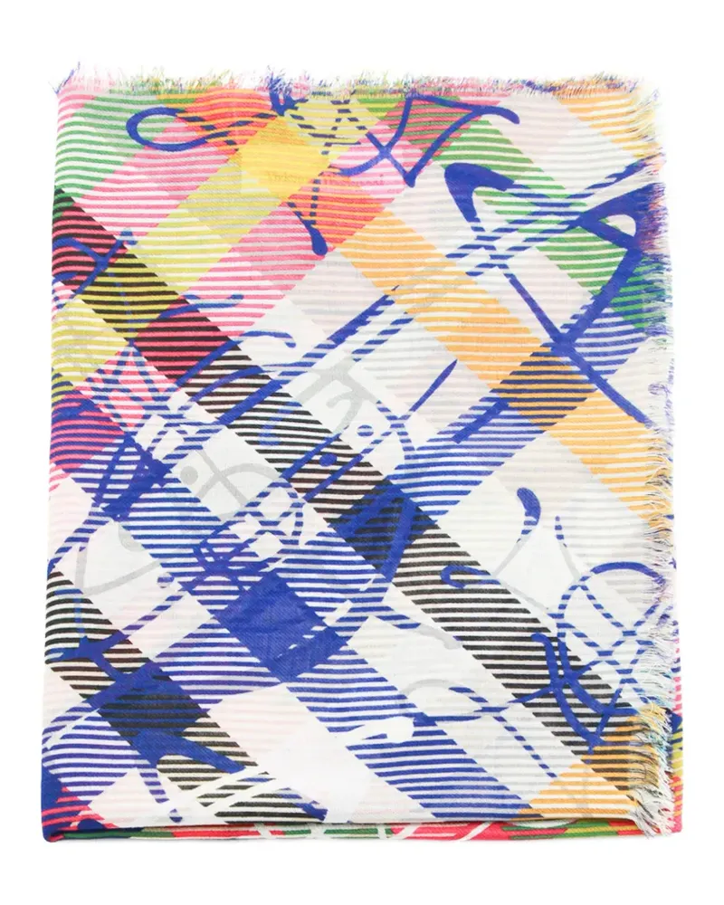 Vivienne Westwood plaid-print scarf - Blau Blau
