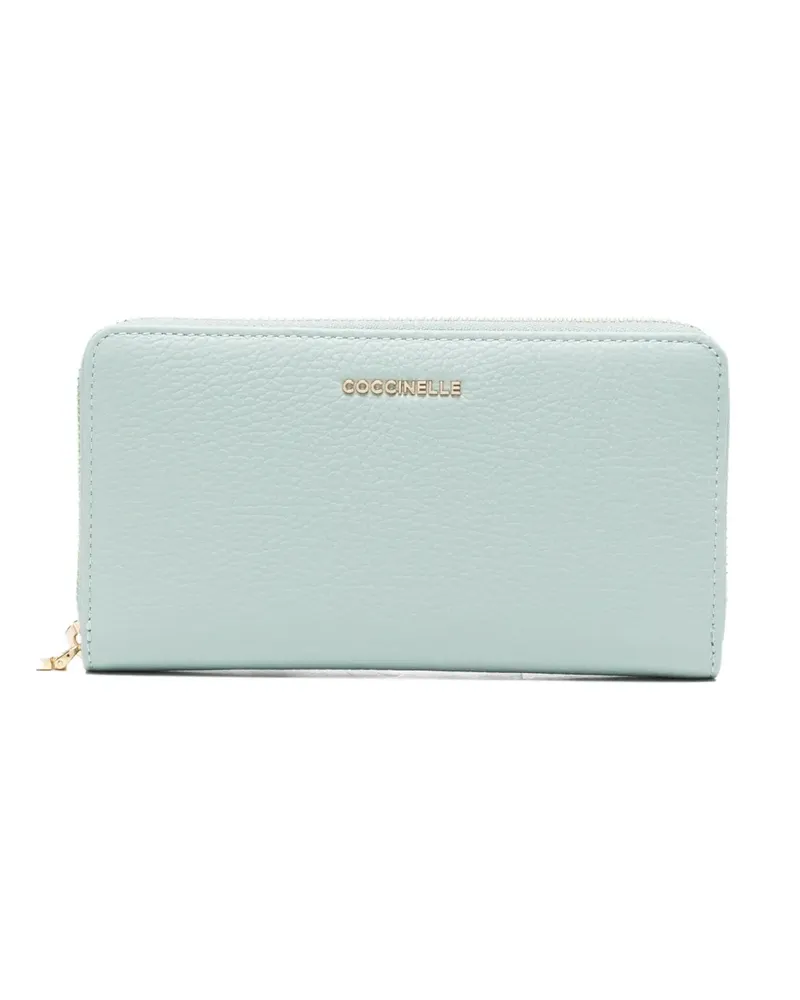 Coccinelle pebbled leather wallet - Blau Blau