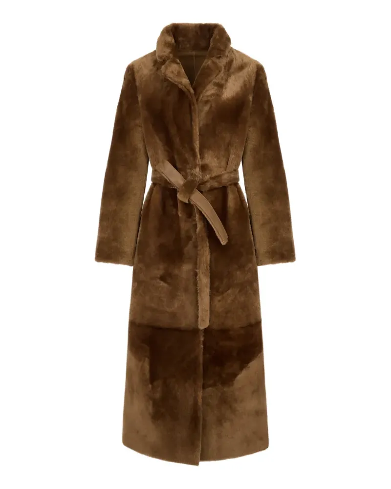 Yves Salomon Wendbarer Mantel aus Shearling - Braun Braun