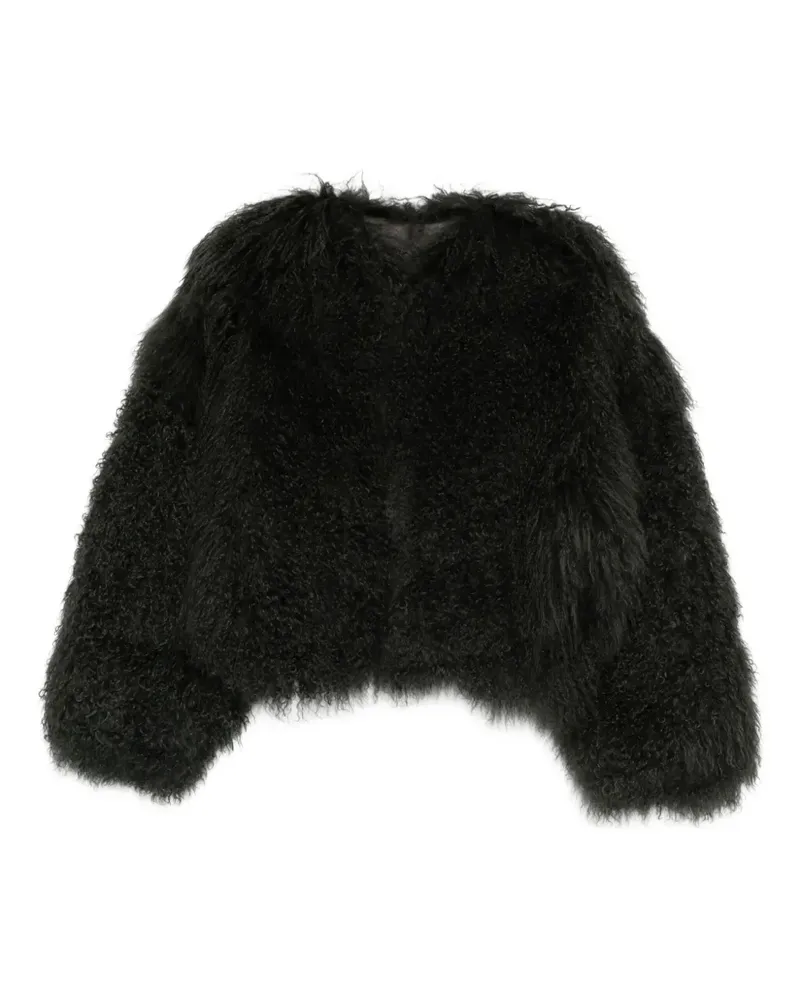 HALFBOY Mantel aus Faux Fur - Grün Grün