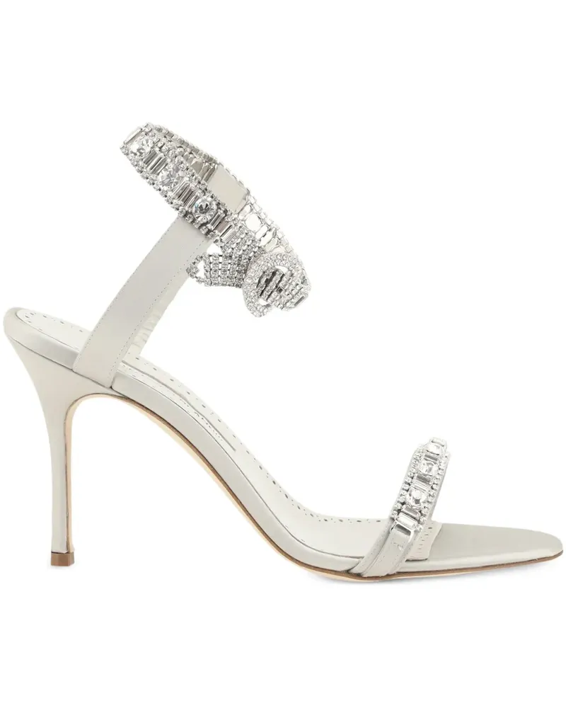 Manolo Blahnik Asasan Sandalen 90mm - Weiß Weiß