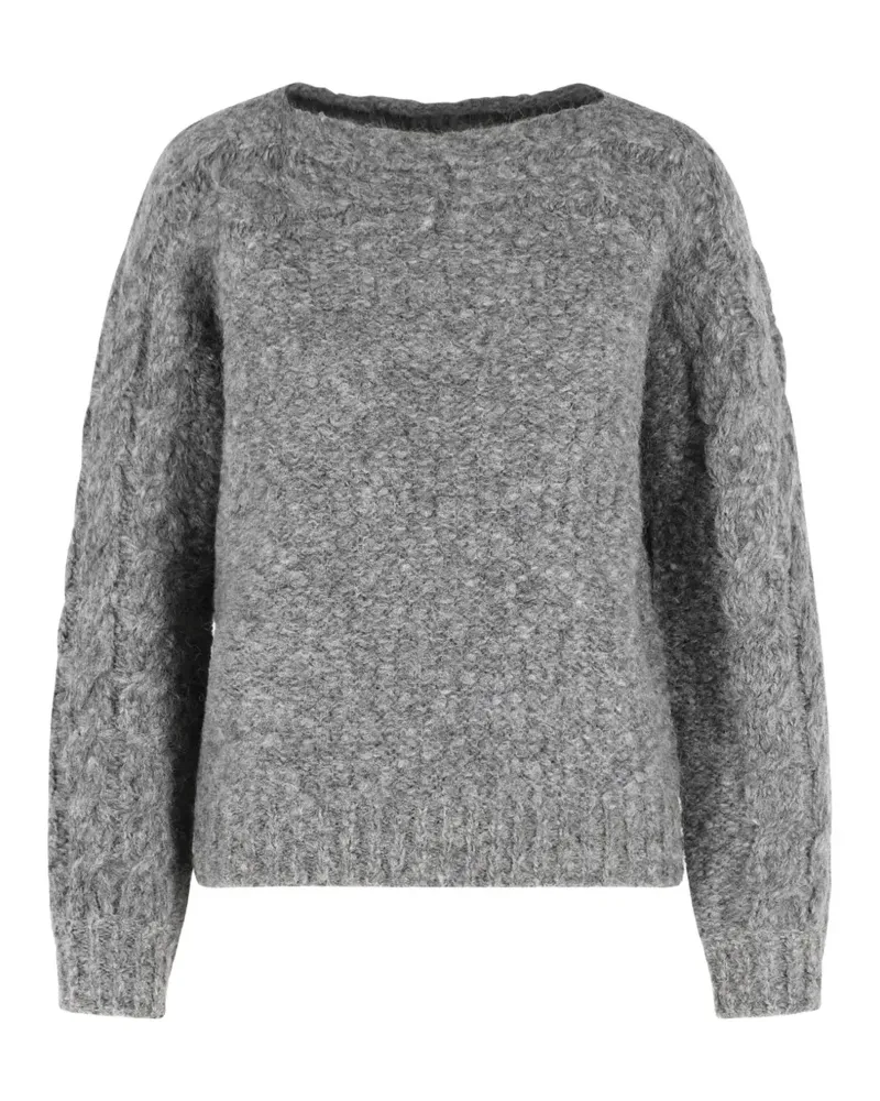 Isabel Marant Gestrickter Pullover mit Flechtbesatz - Grau Grau