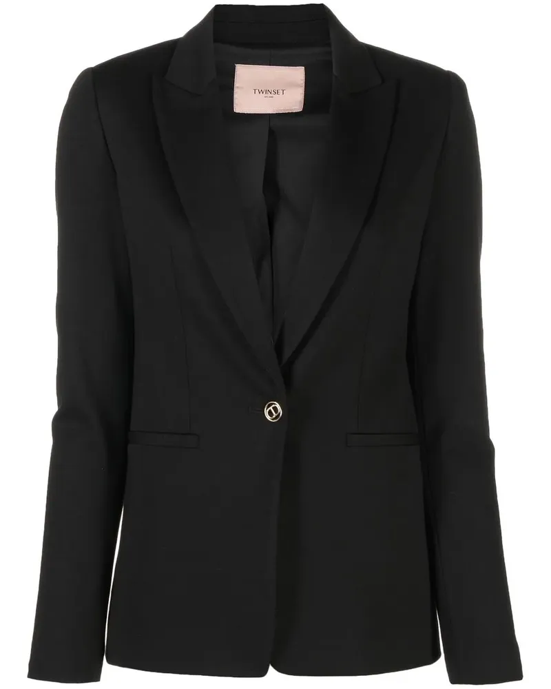 Twin-Set Einreihiger Blazer - Schwarz Schwarz