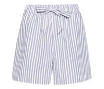 Gestreifte Pyjama-Shorts aus Popeline