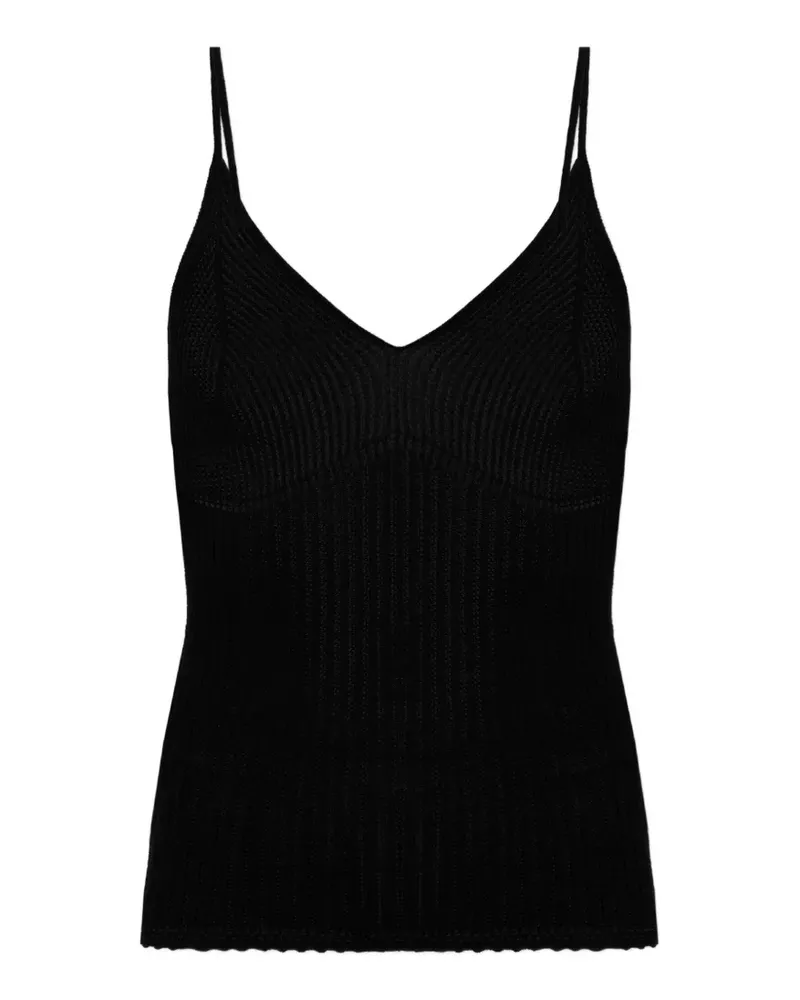 Isabel Marant Saloma Tanktop mit V-Ausschnitt - Schwarz Schwarz