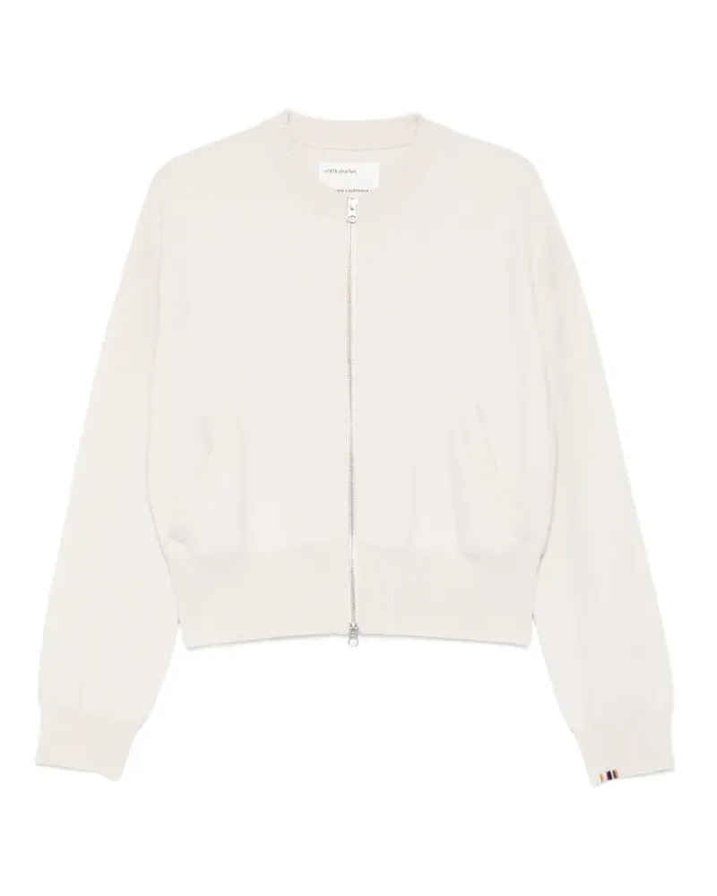 extreme cashmere Xtra Fun zip cashmere cardigan - Nude Nude