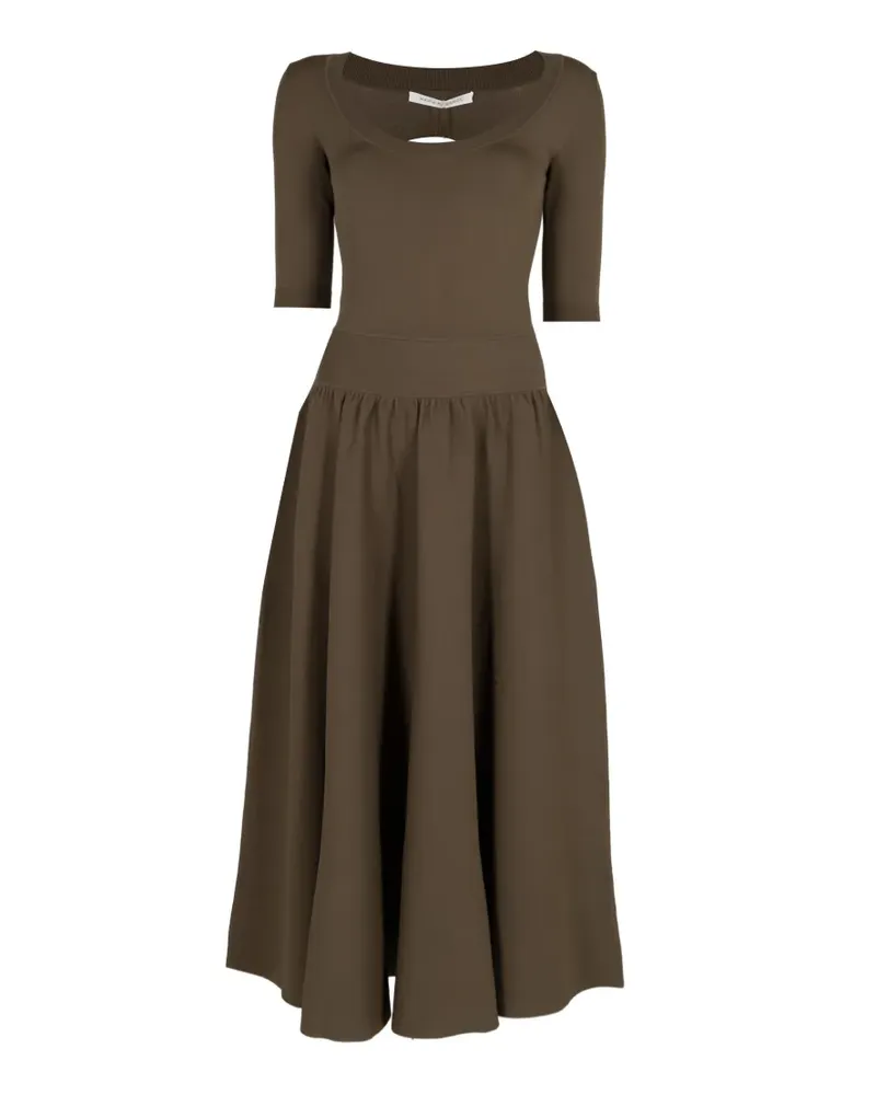 Maria Mcmanus double-keyhole midi dress - Braun Braun