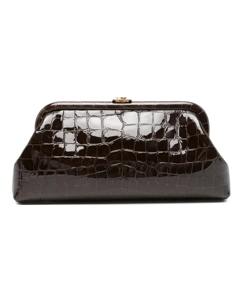 Jimmy Choo coco leather clutch bag - Braun Braun