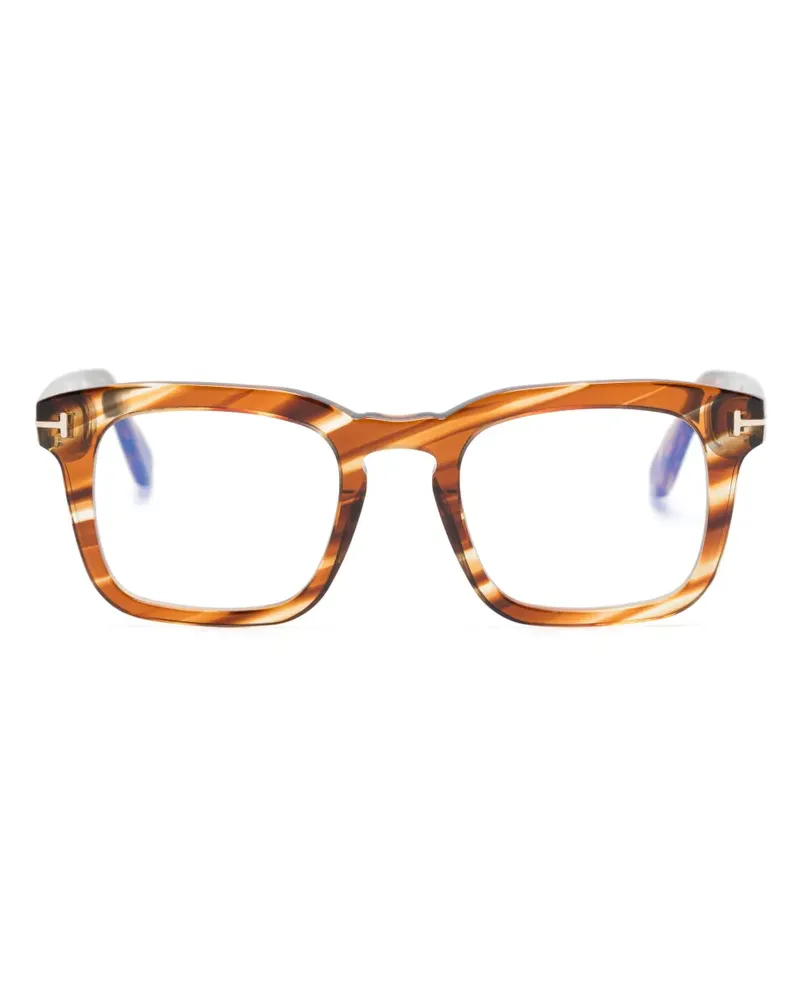 Tom Ford Brille mit eckigem Gestell - Braun Braun