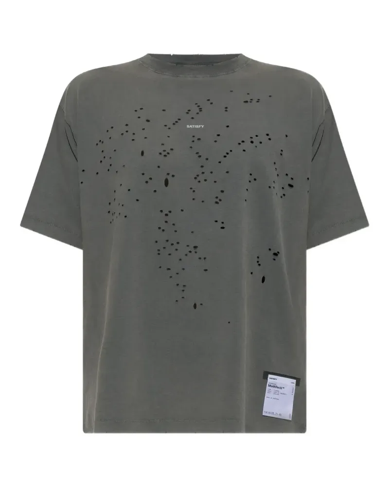 Satisfy MothTech™ T-Shirt in Distressed-Optik - Grau Grau