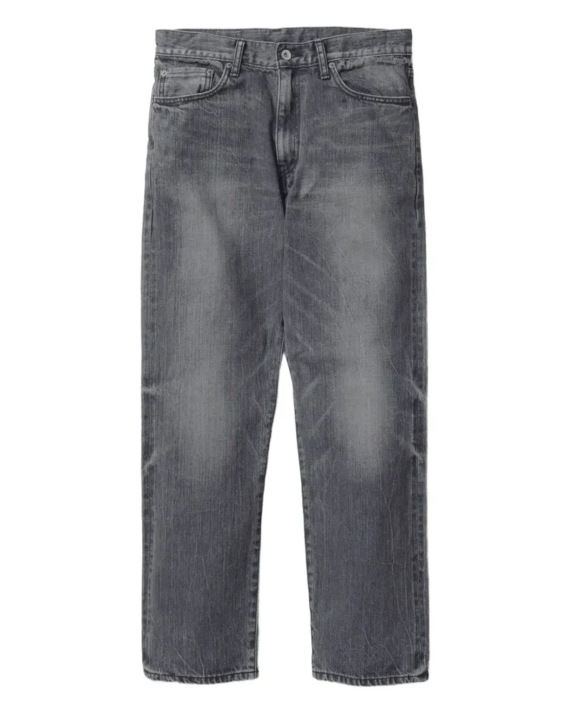 Neighborhood Ausgeblichene Five-Pocket-Jeans - Schwarz Schwarz