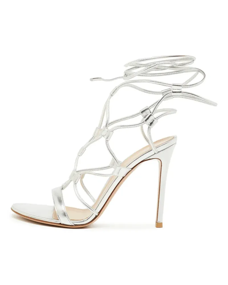 Gianvito Rossi Giza Sandalen mit Knöchelband - Silber Silber