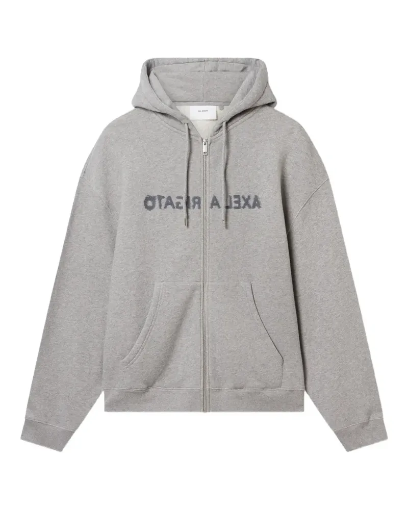 Axel Arigato Rhys logo-embroidered zip-up hoodie - Grau Grau