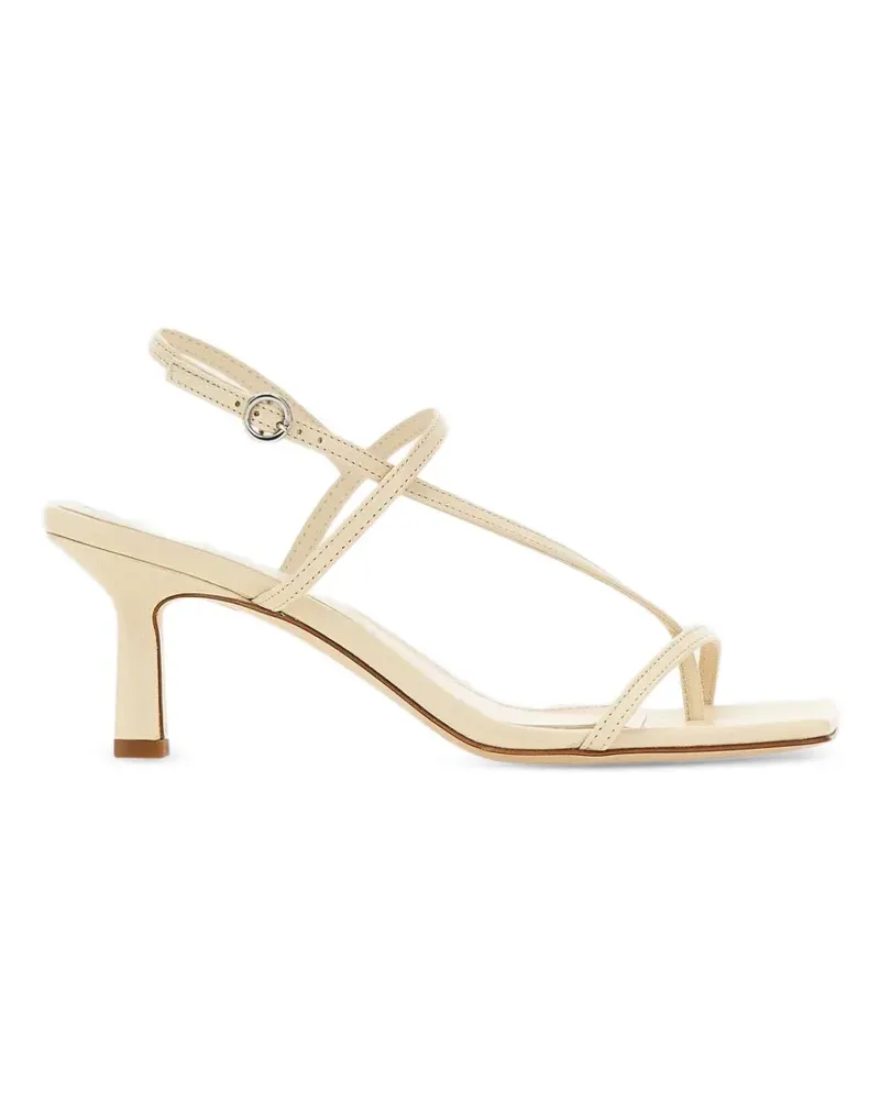 aeyde Elise slim straps toe post sandals - Nude Nude