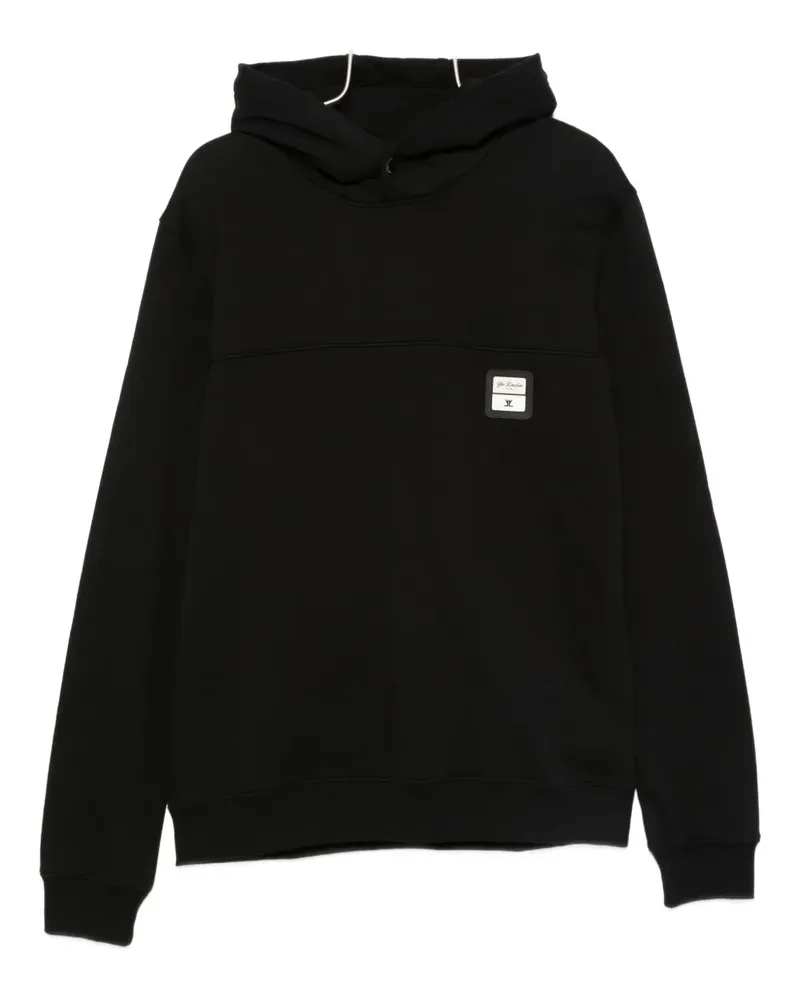 Yes London logo-patch hoodie - Schwarz Schwarz