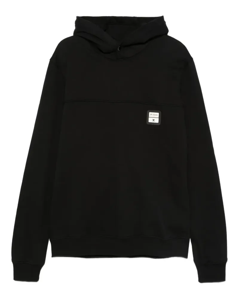 Yes London logo-patch hoodie - Schwarz Schwarz