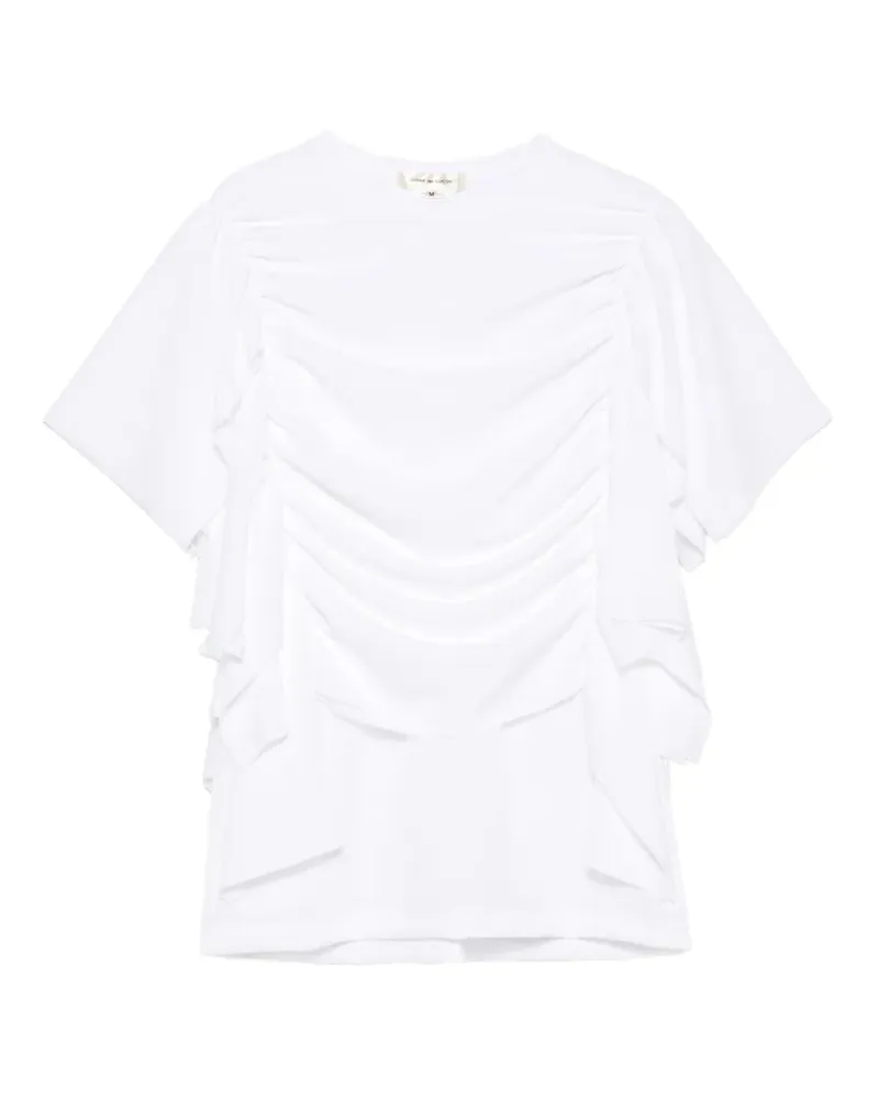 Comme des Garçons Oberteil mit Rüschen - Weiß Weiß