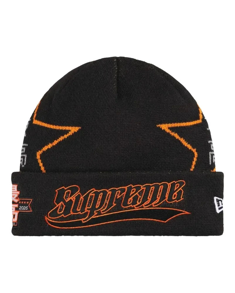 Supreme Being x New Era Stars beanie hat - Schwarz Schwarz