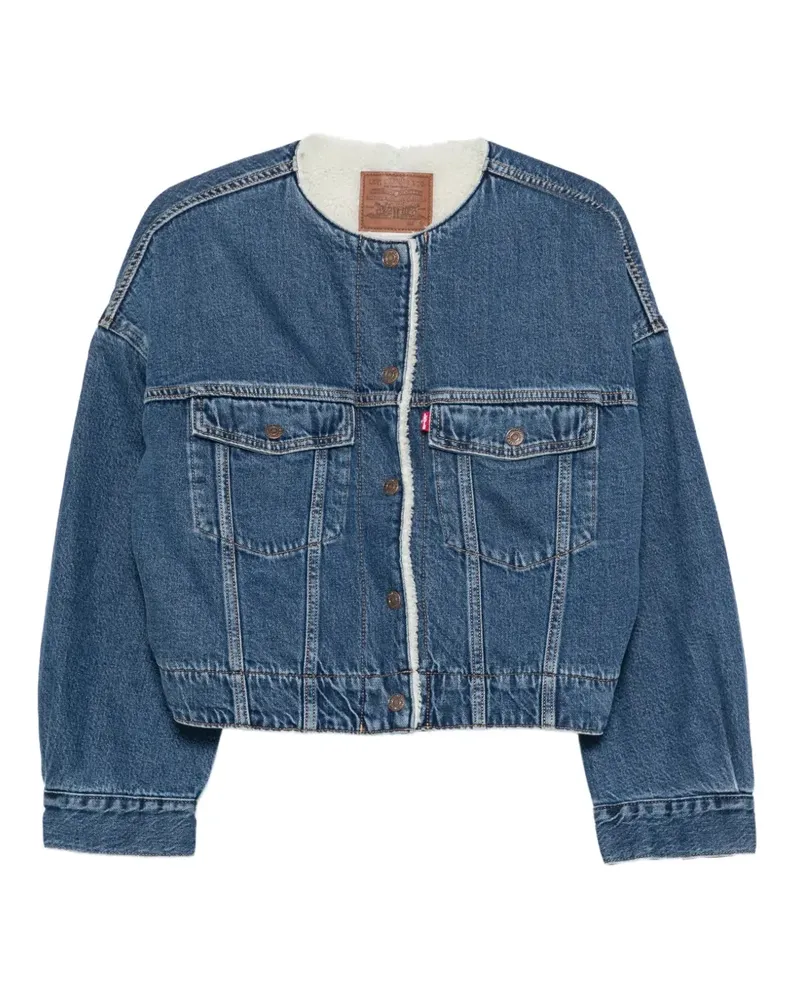 Levi's Jeansjacke mit Knopfleiste - Blau Blau