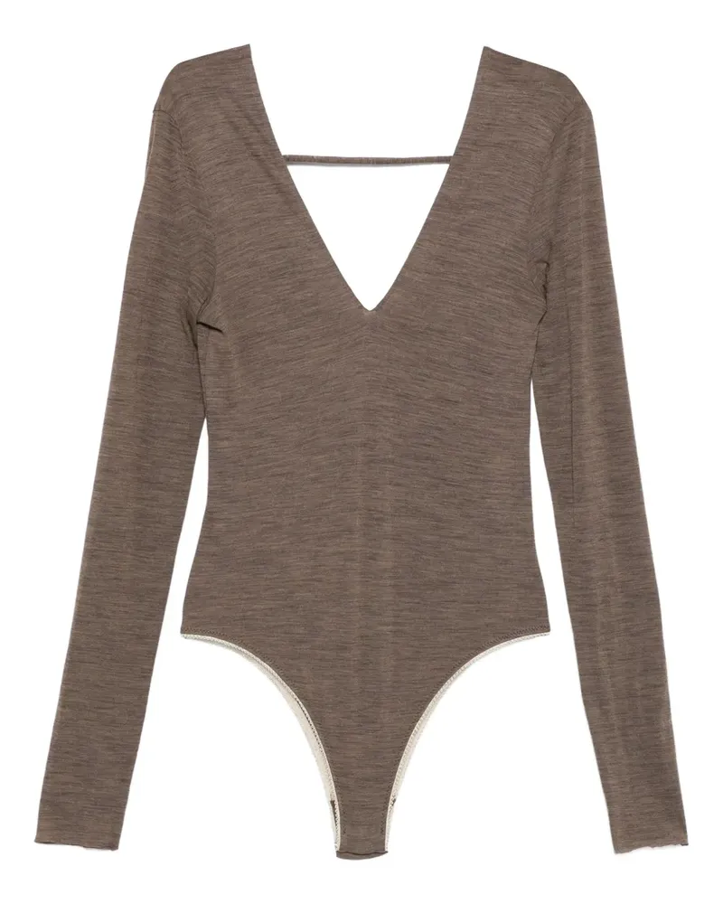 ALYSI Langärmeliger Body - Braun Braun
