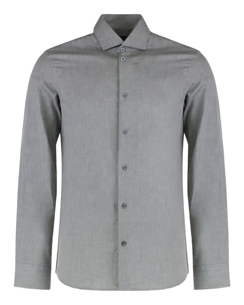 MOORER Sorrento-FML buttoned shirt - Grau Grau