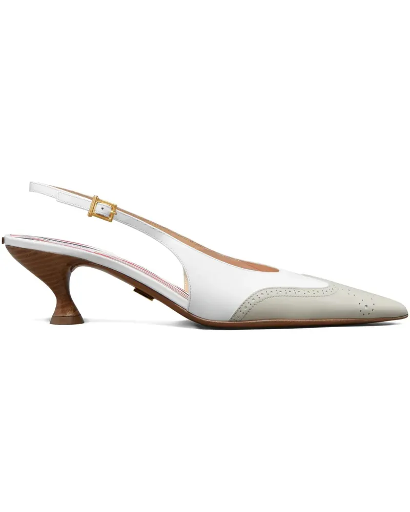 Thom Browne Slingback-Pumps 50mm - Weiß Weiß