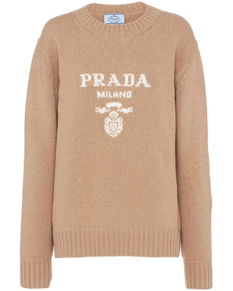 Prada Intarsien-Pullover aus Kaschmir - Braun Braun