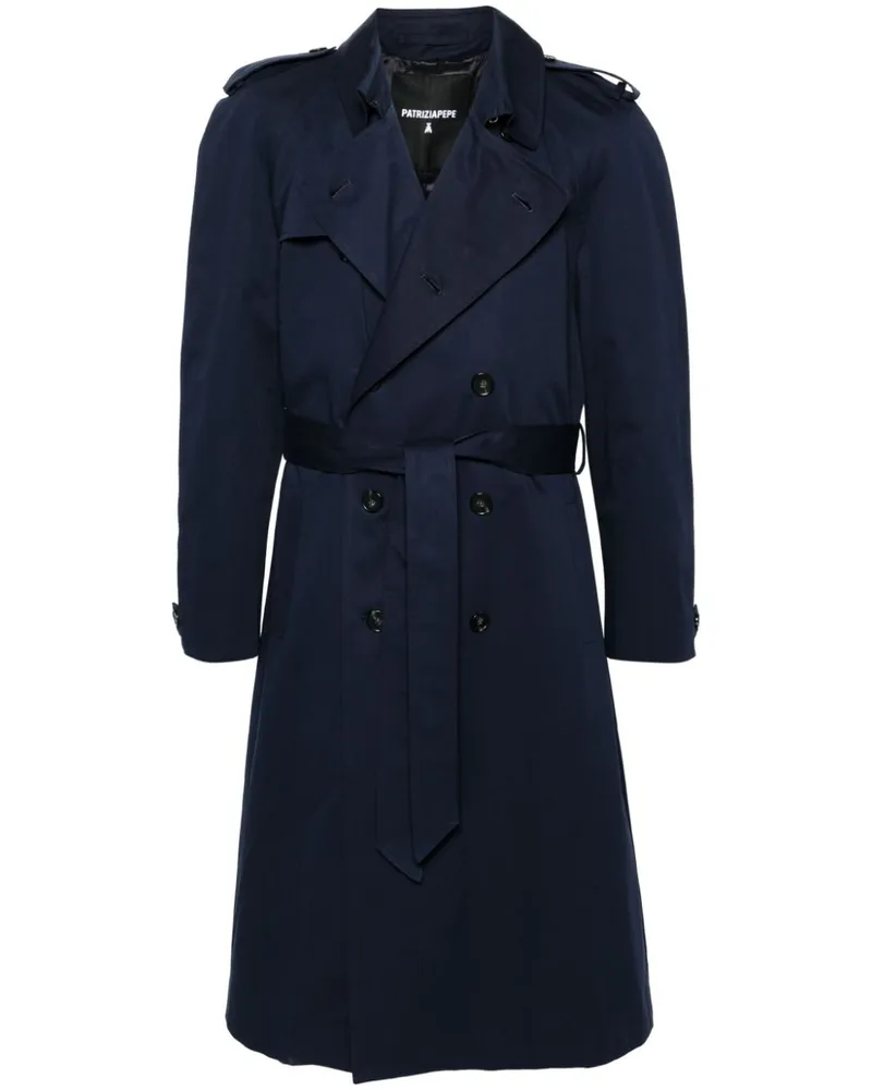 Patrizia Pepe Trenchcoat mit Gürtel - Blau Blau