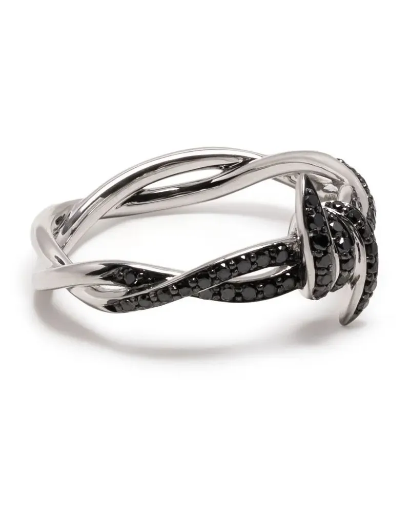 Stephen Webster 18kt Forget me Knot Weißgoldring mit Diamanten - Silber Silber