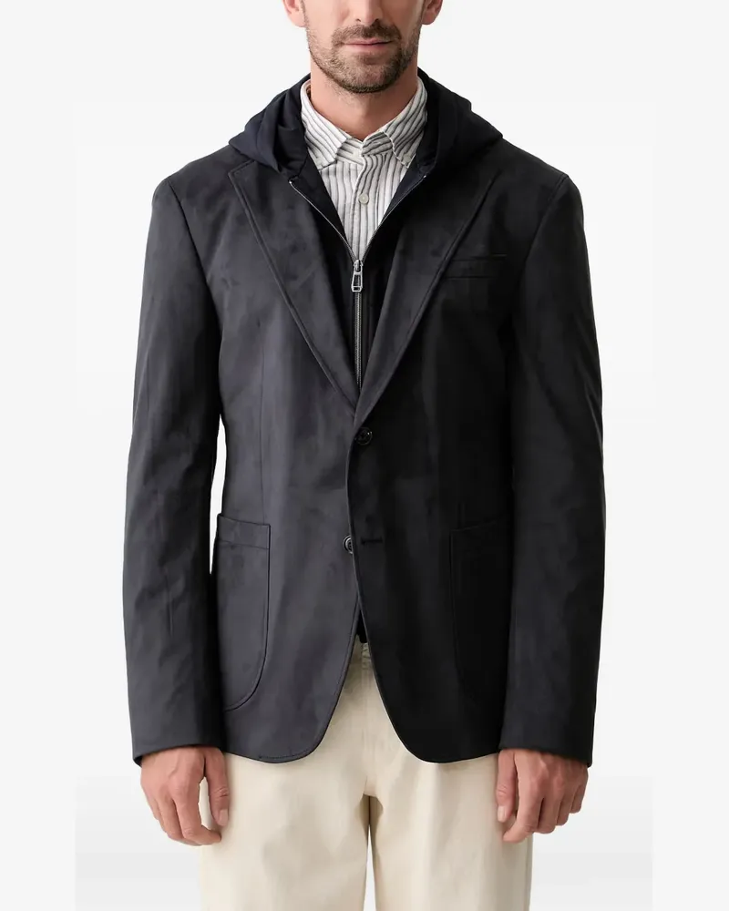 JOOP! hooded single-breasted blazer - Schwarz Schwarz