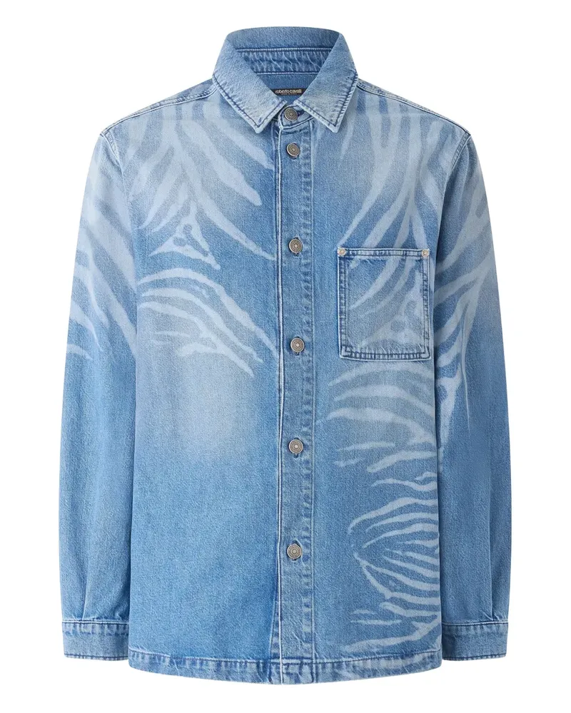 Roberto Cavalli Rock mit Animal-Print - Blau Blau