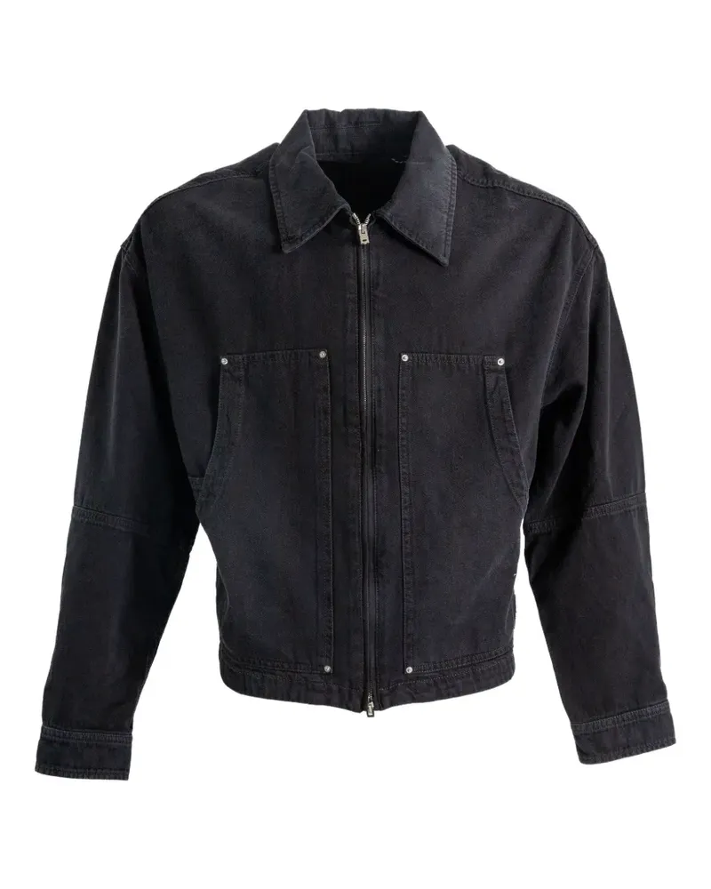 Amiri Jeansjacke mit Reißverschluss - Schwarz Schwarz