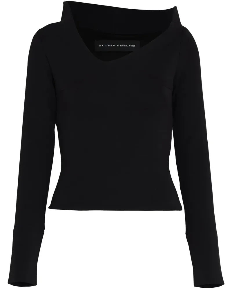 Gloria Coelho Cropped-Top - Schwarz Schwarz