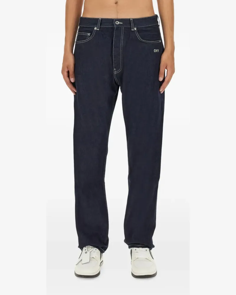 OFF-WHITE Skate Jeans mit Kontrastnähten - Blau Blau