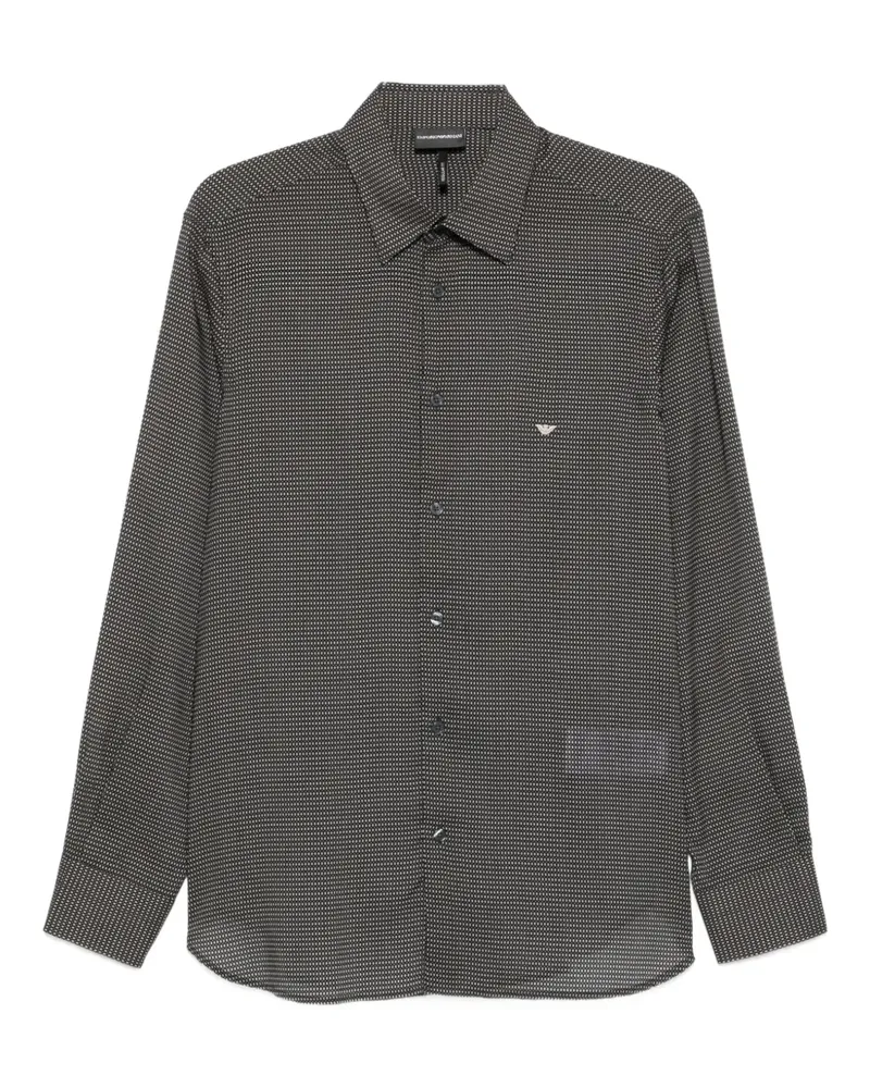 Emporio Armani Langärmeliges Hemd - Schwarz Schwarz