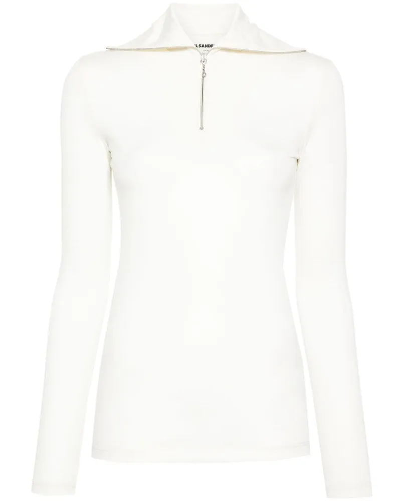 Jil Sander T-Shirt mit Logo-Print - Weiß Weiß