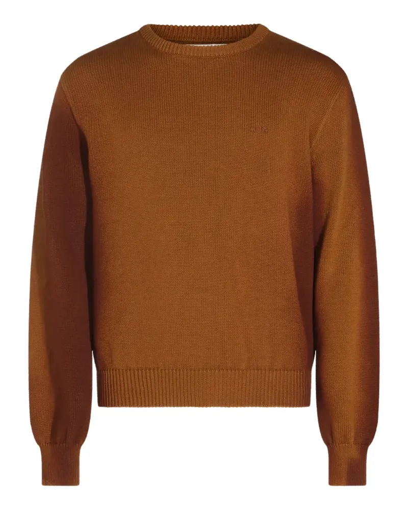 Arte Antwerp logo-embroidered ribbed-knit sweater - Braun Braun
