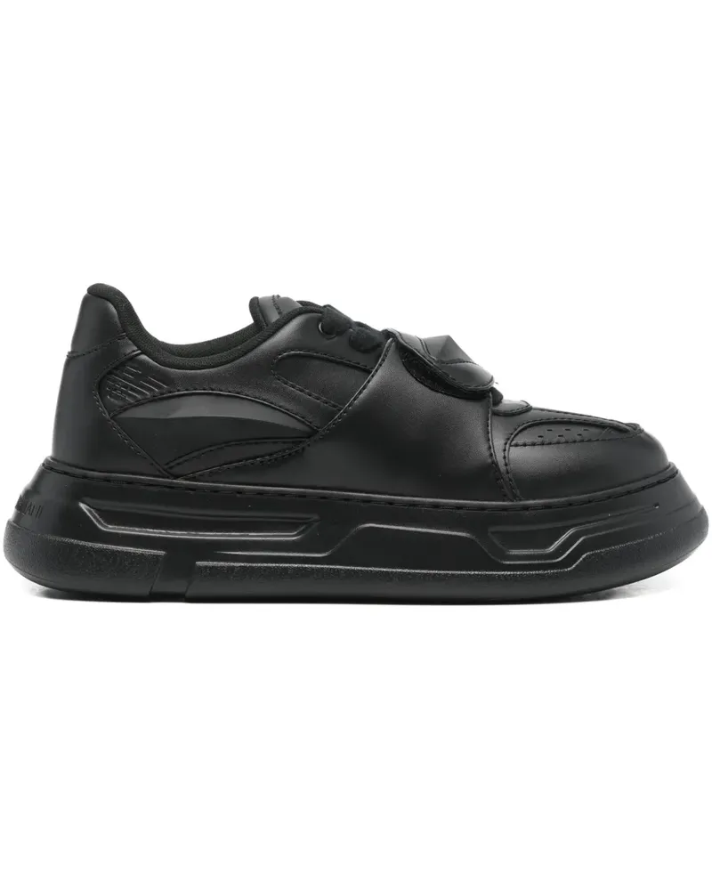 Emporio Armani strap trainers - Schwarz Schwarz