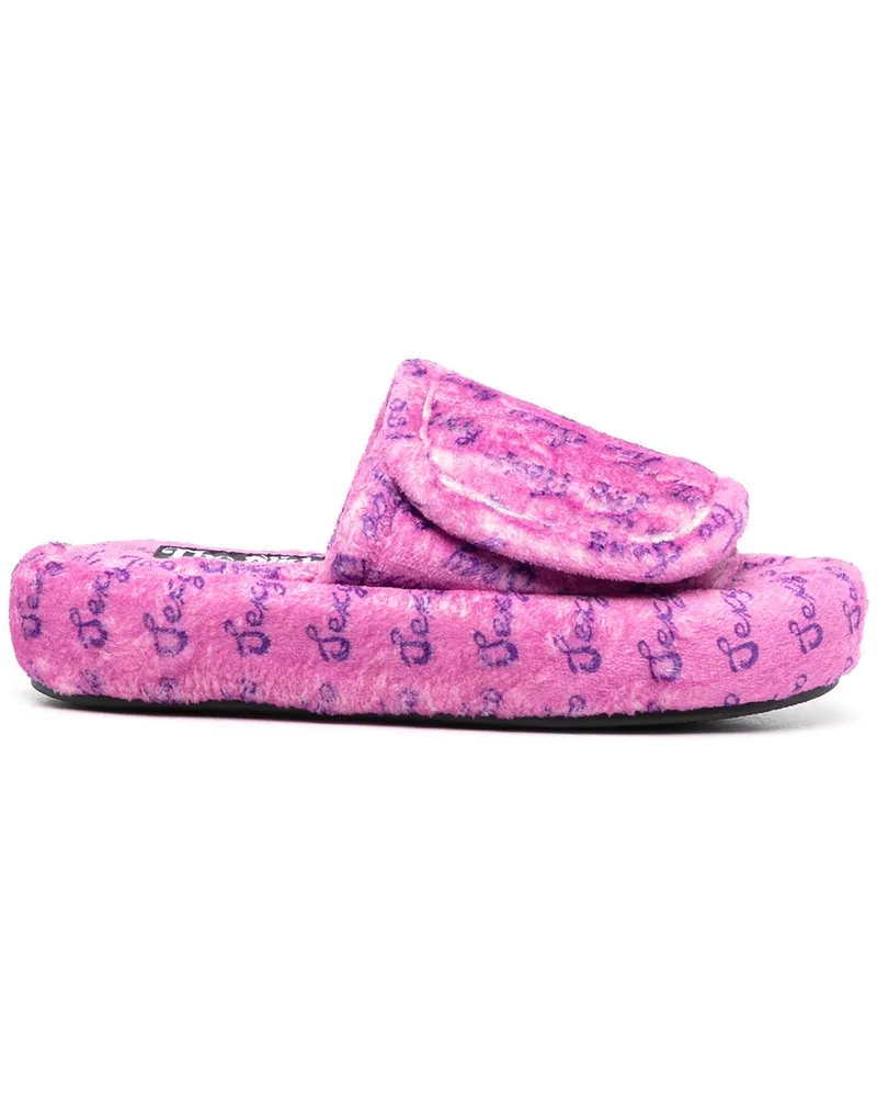 Natasha Zinko Too Sexy Pantoletten mit Klettverschluss - Rosa Rosa